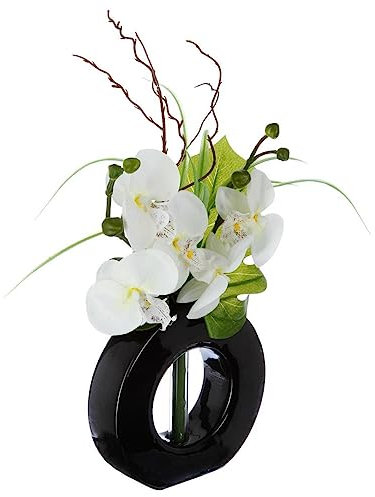 Atmosphera - Arrangement aus künstlichen Orchideen - Keramikvase - H44 cm - Model 2