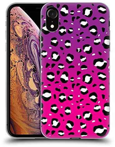 Head Case Designs Officially Licensed Grace Illustration Pink Leopard Animal Prints Soft Gel Case [Military Grade Protection] Compatible With Apple iPhone XR