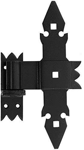 Cross Bands Middle Hinge Door Heavy Duty Hinge 260 with Clamp Black