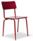 Modulor Kinderstuhl Comeback 041, stapelbarer Stuhl mit 38 cm Sitzhöhe und 68 cm Gesamthöhe, Breite x Länge: 33 cm x 33 cm, Schlichter DDR-Klassiker als Kinderholzstuhl, rot gebeizt, lackiert (rot)