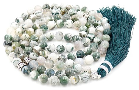 Fukugems Mala-Halskette, tibetisch, 108 Perlen, für Damen und Herren, Mala, Stein, Armband, Buddhistisch, Meditation, Halskette, 38 inch, Edelstein, Perle