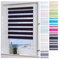 ourdeco® Doppel-Rollo, Duo-Rollo / 80 x 210 cm violett/lichtdurchlässig, Blickdicht, Montage ohne Bohren