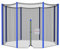 Cliselda Sicherheitsnetz für Trampolin 366 cm 8 Stangen,Gartentrampolin Ersatznetz,Trampolin-Zubehör,Sicherheitsnetz,mit Reißverschluss, UV-beständig - Blau