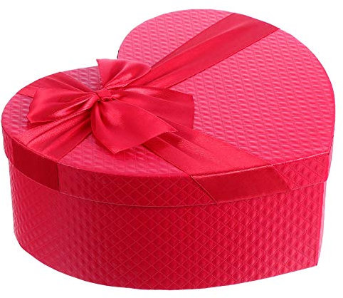 BESTonZON Herzförmige Geschenkbox Aus Karton Mit Deckel Herzförmige, Hochzeit Herz Geschenk Boxen Band Behandeln Box, Blumenboxen Pralinen Süßigkeiten Süßigkeitenbehälter Geschenkbox Für Blumenstrauß