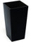 Gordanluk Tall plastic flower pot Square Shiny Flowerpot with internal plant riser large indoor plant pot outdoor plant pots Large garden planter plant pots (Black, 30 x 57 cm)