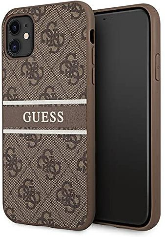 Guess GUHCN614GDBR Hülle für iPhone 11 6,1 braun 4G Stripe