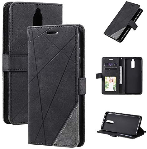 Cover per Huawei Maimang 6 ,Custodia in Pelle Custodia per Huawei Nova 2i ,Custodia in Pelle Custodia per Huawei Mate 10 Lite RNE-L01 RNE-L03 RNE-L21 RNE-LX1 RNE-L23 RNE-LX3 Custodia Cover Case Black