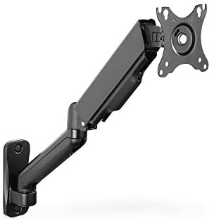 DIGITUS Monitor-Wandhalterung mit Gasdruckfeder und Schwenkarm - für 15-32 Bildschirme - 9 kg max. Belastung - VESA 75x75 & 100x100 - schwenkbar, neigbar, dreh- und höhenverstellbar - Schwarz