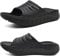 KuaiLu Sandali di Recupero Uomo con Comode Ortopediche Fascite Plantare Supporto Arco Ciabatte Aperte Leggero Sportivi Ciabatta Estive Mare Spiaggia Piscina Doccia Sandalo Nero 41
