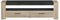 Calicosy - Meuble TV 2 Tiroirs 1 Niche Sheffield - Bois Clair et Noir - Panneaux de Particules Mélaminés - Naturel et Contemporain - Fabriqué en France - L151,7 x P43,3 x H46,4cm