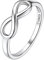 Suplight Damenring Silber 925 Eheringe Partnerringe für sie und ihn mit Infinity Symbol Unendlichkeits Ewigkeitsring Größe 62