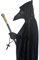 GADNOZEL Halloween Plague Doctor Mask Costumes Set 5 in 1, Long Nose Beak Mask Hooded Cloak Scepter Cross Necklace Gloves for Halloween Costume Party
