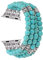 GEMEK Compatible con Apple Watch Band 42/44/45/49mm Women iWatch Bands Series 9/8/7/6/5/4/3/2/1, Pulsera de perlas elástica hecha a mano con cuentas de colores para niñas (azul turquesa)