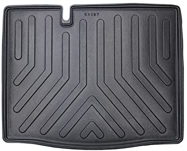 Trimak Passgenau 3D Kofferraumwanne Kompatibel mit Dacia Sandero 2 Gen 2012-2020 Kofferraummatte Schutzmatte Auto Zubehör Antirutschmatte Kantenschutz TPE Gummi Dauerhaft Schwarz