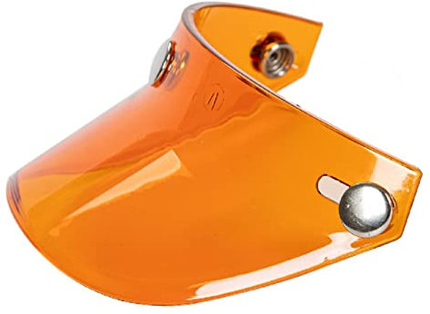 ERYUE visière, Visière Universelle à 3 Boutons-Pression Rabattable Pare-Vent pour Casque de Moto à Visage Ouvert
