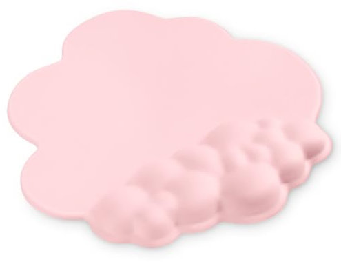 ATTACK SHARK Cloud Mauspad mit Handgelenkauflage,Ergonomische Mausmatte,rutschfeste Basis-Mauspad für Komfortable und Präzise Steuerung, Gaming-Pad für Tippen/Gaming-Schreibtischzubehör-Fleisch Rosa