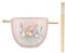 Silver Buffalo Disney Winnie l'ourson Bol à riz en céramique avec baguettes Passe au micro-ondes 590 ml