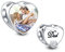 NINGAN Personalisierte Foto Perlen Charme 925 Sterling Silber Perlen als Geschenk für Papa Maßgeschneiderte Perlen passend für Armbänder