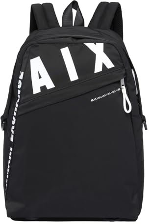 Armani Exchange Men's Contrast Ax Backpack, Black