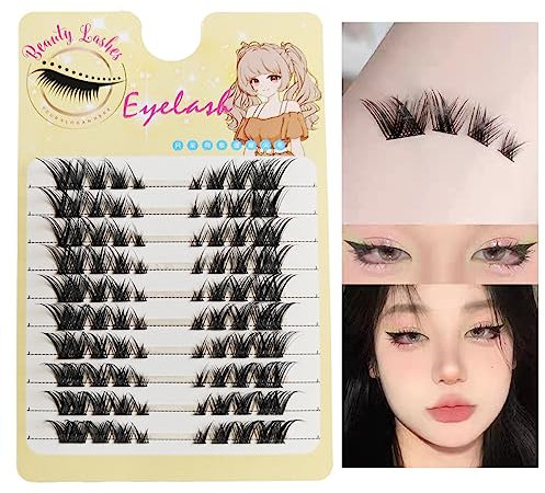 Fox Eye ciglia artificiali naturali, ciglia individuali 3D C-6~13 mm, confezione per appassionati di fai da te Premade