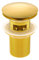 Balneo Messing Waschbecken Stöpsel Universal - Pop Up Ventil Waschbecken 66 mm x G1 1/4 - Waschbeckenstöpsel Pop Up Gold - Spülbecken Stopfen mit Überlauf - 4 Dichtungen, klick A