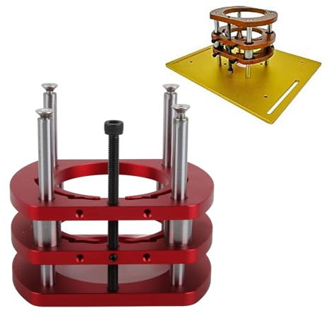 Präzisions Oberfräsenlift, Holzbearbeitungs Trimmmaschine, Frästisch aus Aluminiumlegierung, Sägeeinsatz Platten Hebesystem Basissatz für Kleine Trimmmaschinen