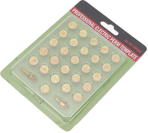 Pssopp Welding Pyrography Head, 28PCS Number Wood Burning Tip for Carving Crafts