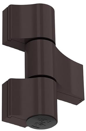 NAJDER Cerniera per porte in alluminio Jocker 160 kg 67 mm, Cerniera per ante, Cerniera a tre ali 3 ali, Cerniera a vite in alluminio estruso resistente, colore: grigio marrone RAL 8019