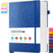 FOCUS DAY Hardcover-Tagebuch, 8,5 x 11, 320 Seiten, großes A4-Notizbuch, Tagebuch, liniert für Schularbeit, großes Leder-Tagebuch zum Schreiben für Damen und Herren, 100 g/m², liniertes Papier, Blau