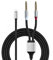 ENJOY-UNIQUE Audiokabel Aux Adapter Lightnin auf Dual 6.35mm 1/4 Zoll Männlich Stecker TRS Stereo Splitter 2M kompatibel mit iphone 14/13/12/11/9/8/7 für Verstärker, Mischpult Mixer, Lautsprecher