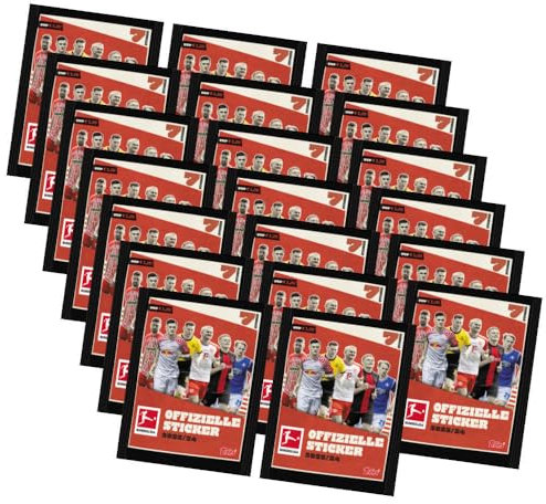 Topps Bundesliga Sticker 2024 - Fußball Sammelsticker - 20 Tüten