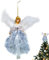 Niktule Weihnachtsbaumspitze Engelshut,Weihnachtsengel Anhänger Hängende Engel Christbaumschmuck,Engel-Anhänger mit Flügel-Ornamenten für Weihnachtsbaum,Baumspitzen-Dekorationen