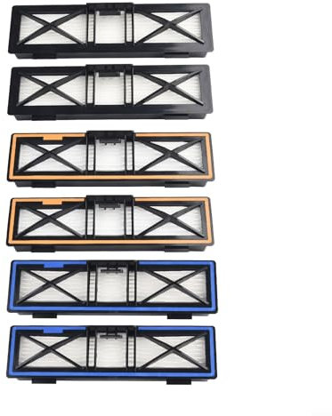 HEPA-Filter 945-0379, passend für Neato D10, D9, D8, D7, D6, D4, D3, D5, D70, D75, D85, 70E, D85, D85, wiederverwendbar, waschbar, 6 Stück
