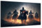 DARO Design - Wand-Bild auf 6mm HDF 40x30 cm Ritter auf Pferden - Wand-Deko Bilder Geschenk