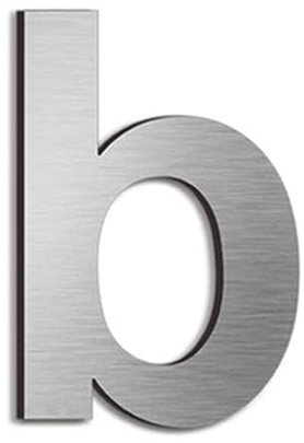 nanlyiau 6in/15.3cm Numero civico in acciaio inossidabile con retro adesivo, realizzato in solido acciaio inossidabile 304, aspetto in rilievo, altezza(6in number b)