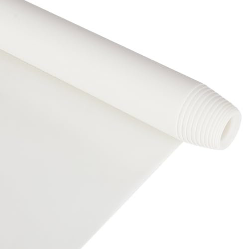 BENECREAT Rollo Gelatina PVC Mate 2Mx34cm, Tela de Película de Vinilo de Gelatina Blanca Resistente Al Agua para la Fabricación de Joyas con Lazos para el Cabello, Proyectos, 0.3 mm de Espesor