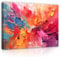 Bilder Abstrakt Kunst Öl Bunt 120x80 cm - Modern Leinwandbild Groß XXL Leinwand Bilder Wohnzimmer Schlafzimmer Wandbild Kunstdruck Wandbilder Canvas Desing Wand Bild auf Leinwand Aufhängefertig
