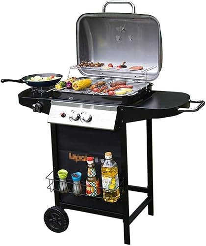 BBQ-Grill Outdoor-Barbecue-Grill Hausgartengrill Garten-Smoker Multifunktionsgrill Outdoor-Großgrill Rollgrill Geeignet für 10-20 Personen