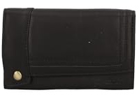 Hill burry Herren-Geldbörse aus echtem Leder, hergestellt in Italien, 18 x 11 x 4 cm, HILB-51126-PARENT, Schwarz