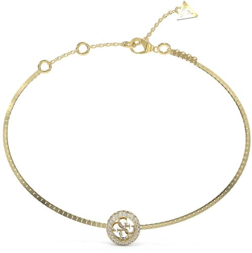 GUESS Damen-Armband aus der Kollektion 4g Crush. Das Armband hat als Symbol Charm und hat die Größe: L. Das Armband hat die Farbe Gold. Die Referenz lautet: JUBB04163JWYGL, Legierter Stahl
