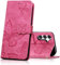 CXTcase Cover per Samsung Galaxy A16,Pelle PU Portafoglio Custodia a Libro in Pelle Protettiva per Samsung Galaxy A16,Flip Caso Custodia Samsung Galaxy A16 Case,Rosa Rossa