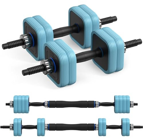 Merach Hanteln Set Kurzhanteln Langhanteln 10kg,Hantel mit Verbindungsstahlrohr Gewichten,3 in 1 Verstellbar Dumbbell Set,Hantelscheiben,Gewichte,Hantelstangen für Krafttraining,Zuhause, Fitnessstudio