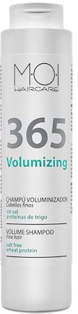 Moi Haircare Volumizing Shampoo 365 Volumenverstärker ohne Salz, mit Weizenproteinen, 400 ml