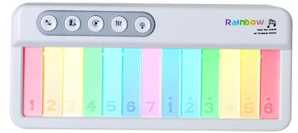 Piano para niños - Teclado Infantil con Luces de íris y Sonido Ajustable | Juguetes de Teclado portátiles multifuncionales | Juguete Educativo de Desarrollo temprano | Piano de Teclado para niños