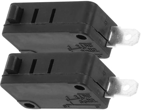 VOSAREA 2pcs Micro Switches for Microwave Door Replacement Parts Normally Open