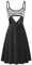 Generisch Haut noir pour femme enceinte - Tunique d'allaitement - Robe de maternité - Dégradé de couleurs, Noir , XXL