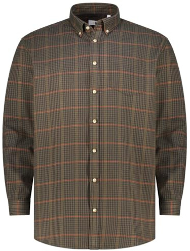 Pfundskerl Freizeithemd Jagdhemd mit Wolle | Langarm | Herren | 3XL 4XL 5XL 6XL 7XL 8XL | Orange (DE/NL/SE/PL, Alphanumerisch, 4XL, Große Größen, Regular, Orange)