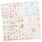 jojofuny 6 Sätze Niedliche Druck Washi Papier Sticker Selbstklebende Dekorationen für Handarbeiten Journaling Scrapbooking und Planer Diy Bastelmaterialien für Projekte