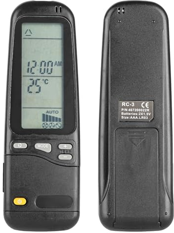 RC-3 Universal Mando a Distancia Compatible con Electra/Airwell/Emailair/Elco Aire Acondicionado RC-3/4/5/7 Sustitución Controlador