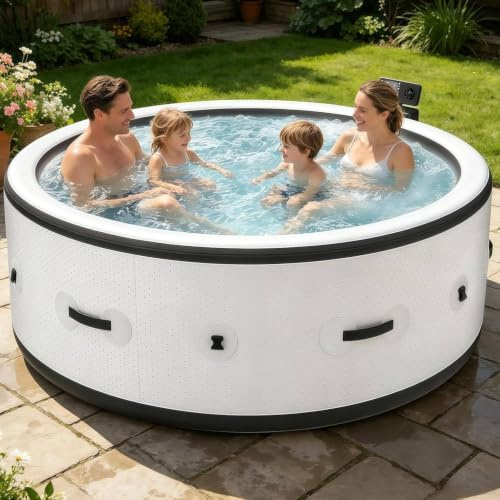 WEIZIIA Idromassaggio Gonfiabile 4–6 Persone, 150 Getti, 40 °C, LED, 206 cm
